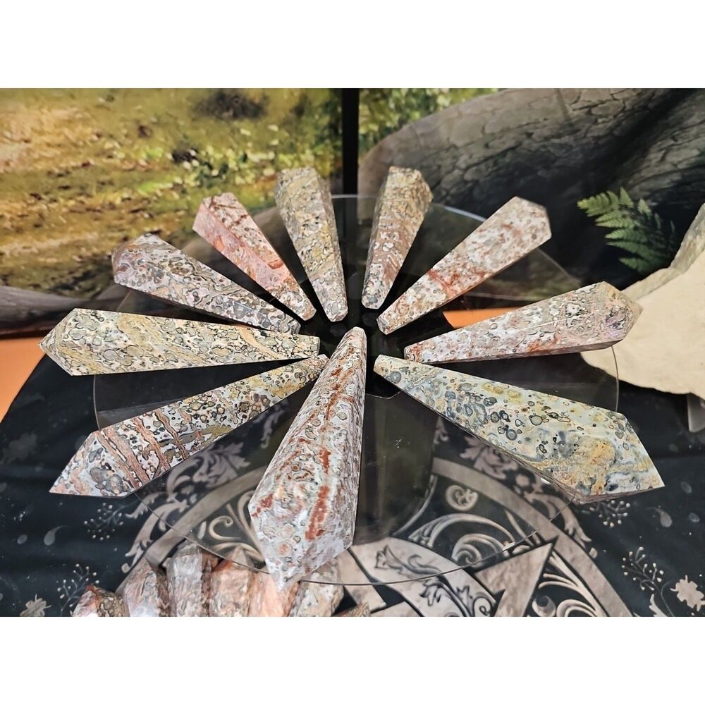 Natural Leopard Skin Jasper Crystal Scepter .40 Avg - CrystalCloud Company - Nat
